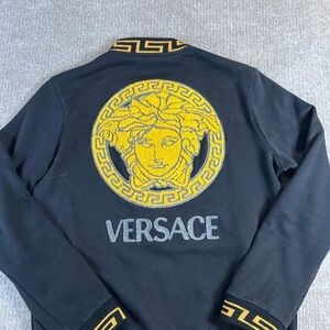 Versace Black Jacket with Gold Medusa Emblem